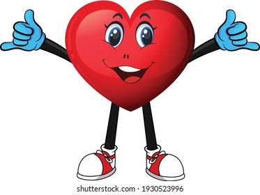 Heart Cartoon Vector art and illustration