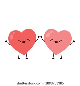 Heart cartoon vector. Heart character design.