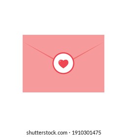 Heart cartoon vector. Heart in Letter vector. Valentine's card vector.