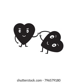 heart cartoon vector. cartoon Valentines day. cartoon illustration eps 10