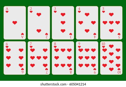 Heart casino cards