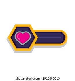 heart casino figure and bar slots icon vector illustration design