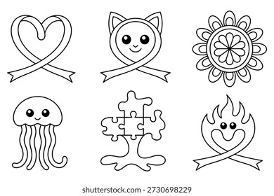 Heart cat flower jellyfish