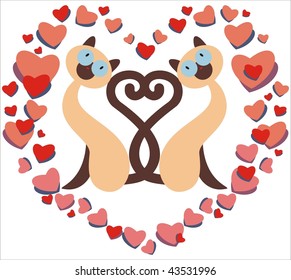 heart and cats