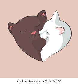 Heart cats' love