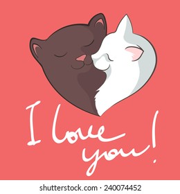 Heart cats' love