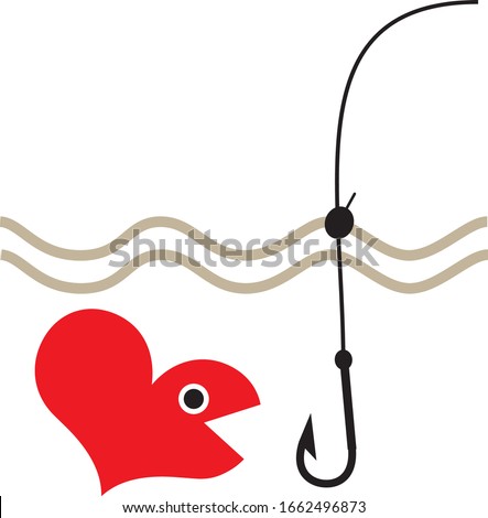 Heart caught on a hook, naive love