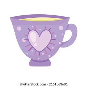 Herz auf Keramik-Tasse-Geschirr-Symbol