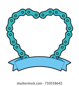 heart with chain bicycle