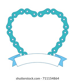 heart with chain bicycle