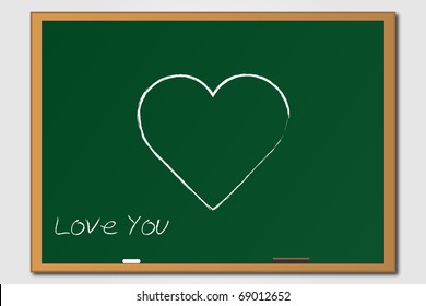 Heart Chalkboard Illustration