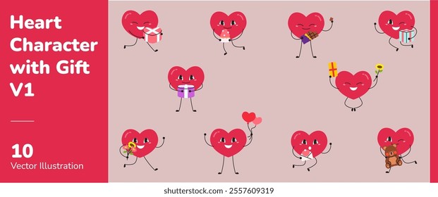 Heart Character with Gift 1