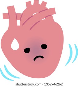 Heart character having trouble