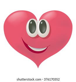 heart character. vector illustration