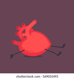 Heart character vector illustration