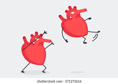 Heart character vector illustration