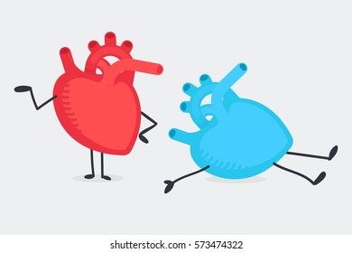 Heart character vector illustration