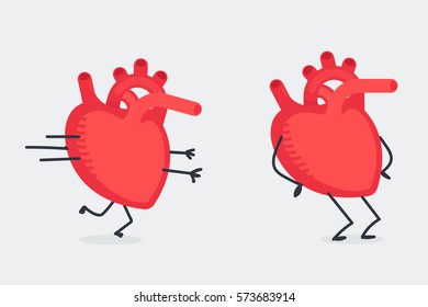Heart character vector illustration