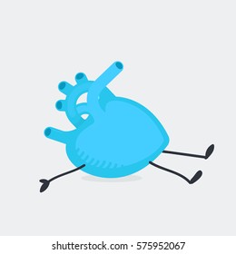 Heart character vector illustration
