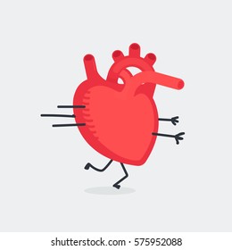 Heart character vector illustration
