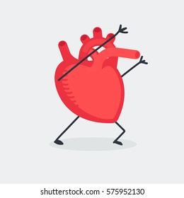 Heart character vector illustration