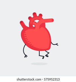Heart character vector illustration