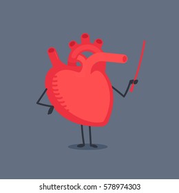 Heart character vector illustration