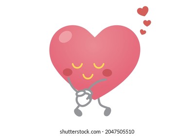 Heart character vector illustration (love)