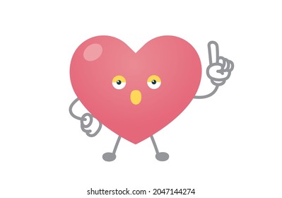 Ilustración vectorial de carácter cardíaco (punto)