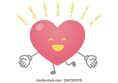 Heart character vector illustration (welcome)