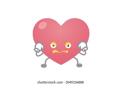 Heart character vector illustration (withstand)