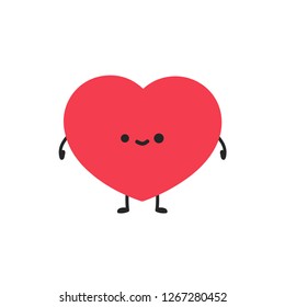Heart character vector. symbol. logo design.