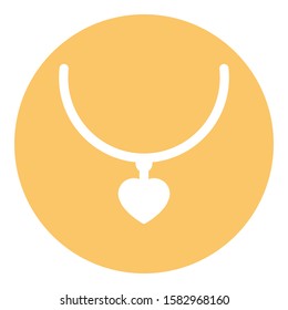 
Heart charm, heart locket, Isolated Vector Icon which can be easily modified or edited
