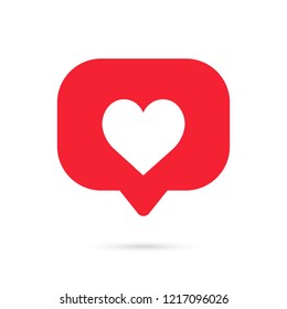 Heart with chat box, message, notification filled outline icons. Vector illustration. Editable stroke. Isolated icon suitable for web, infographics, interface and apps.