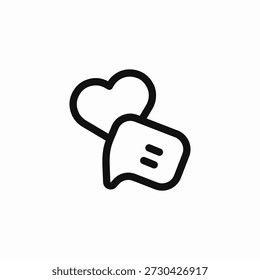 heart chat bubble icon sign vector