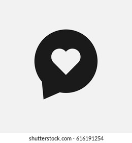 Heart Chat Icon Vector.