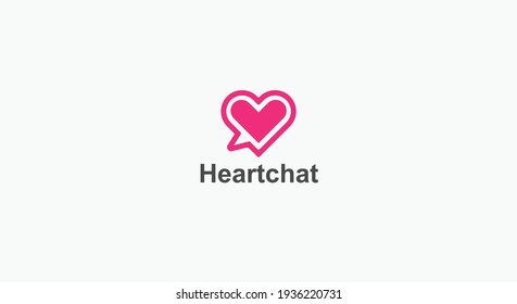 Heart chat is a perfect logo for dating apps dating messenger and dating platforms. 