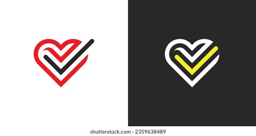 Símbolo del símbolo del concepto del logotipo de control del corazón Elemento de diseño. Mata, Amor, Medicina, Atención de Salud, Logotipo del Día de San Valentín. Plantilla de ilustración de vector 