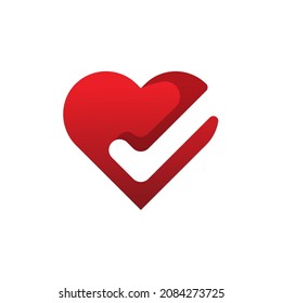 Plantilla de diseño de logotipo de control de corazón