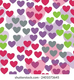 Heart check plaid pattern. Pastel colorful gingham background.  Repeating pattern Tile Swatch Included.