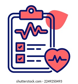 vector de control del corazón, icono de moda y estilo moderno del informe de salud