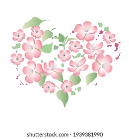 heart of cherry blossoms EPS 10