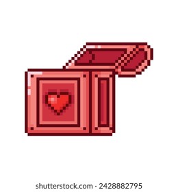 Heart chest, pixel art item