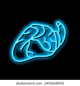 heart chicken neon light sign vector. heart chicken illustration