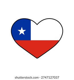 Heart with the chile flag
Vector heart with the flag on a white background