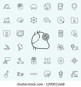 heart chip icon. New Technologies icons universal set for web and mobile