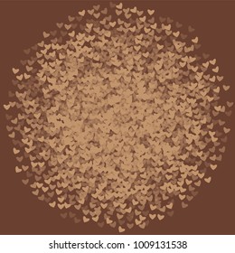 Heart choco background which consists of isolated elements. Modern style with beautiful elements in heart choco background. Can be used as print, wallpaper, cards, valentine cards, logo, background