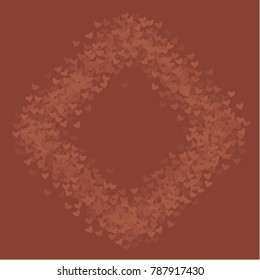 Heart choco isolated which consists of isolated elements. Modern style with beautiful elements in heart choco isolated.  Can be used as print, wallpaper, cards, valentine cards, logo, background 