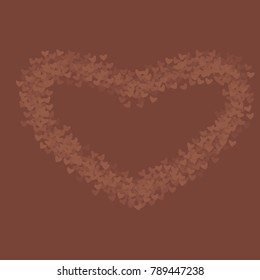 Heart choco isolated which consists of isolated elements. Modern style with beautiful elements in heart choco isolated.  Can be used as print, wallpaper, cards, valentine cards, logo, background 