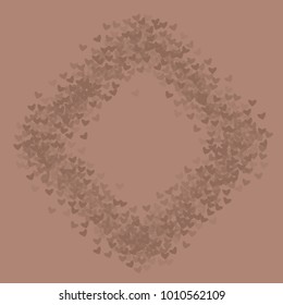 Heart choco pattern which consists of isolated elements. Modern style with beautiful elements in heart choco pattern. Can be used as print, wallpaper, cards, valentine cards, logo, background